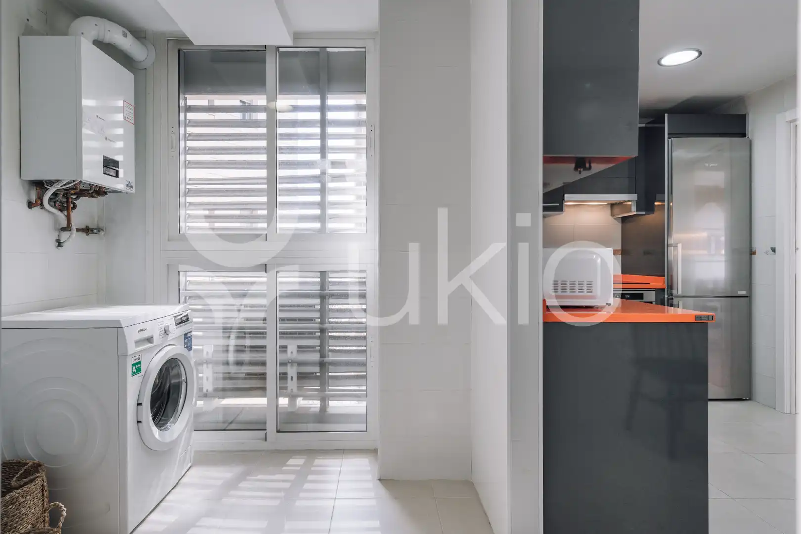 Cocina de Apartamento de alquiler en Madrid con Aire acondicionado, Calefacción y Amueblado
