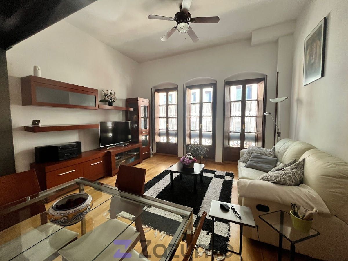 Sala d'estar de Dúplex de lloguer en  Sevilla Capital amb Aire condicionat, Calefacció i Jardí privat