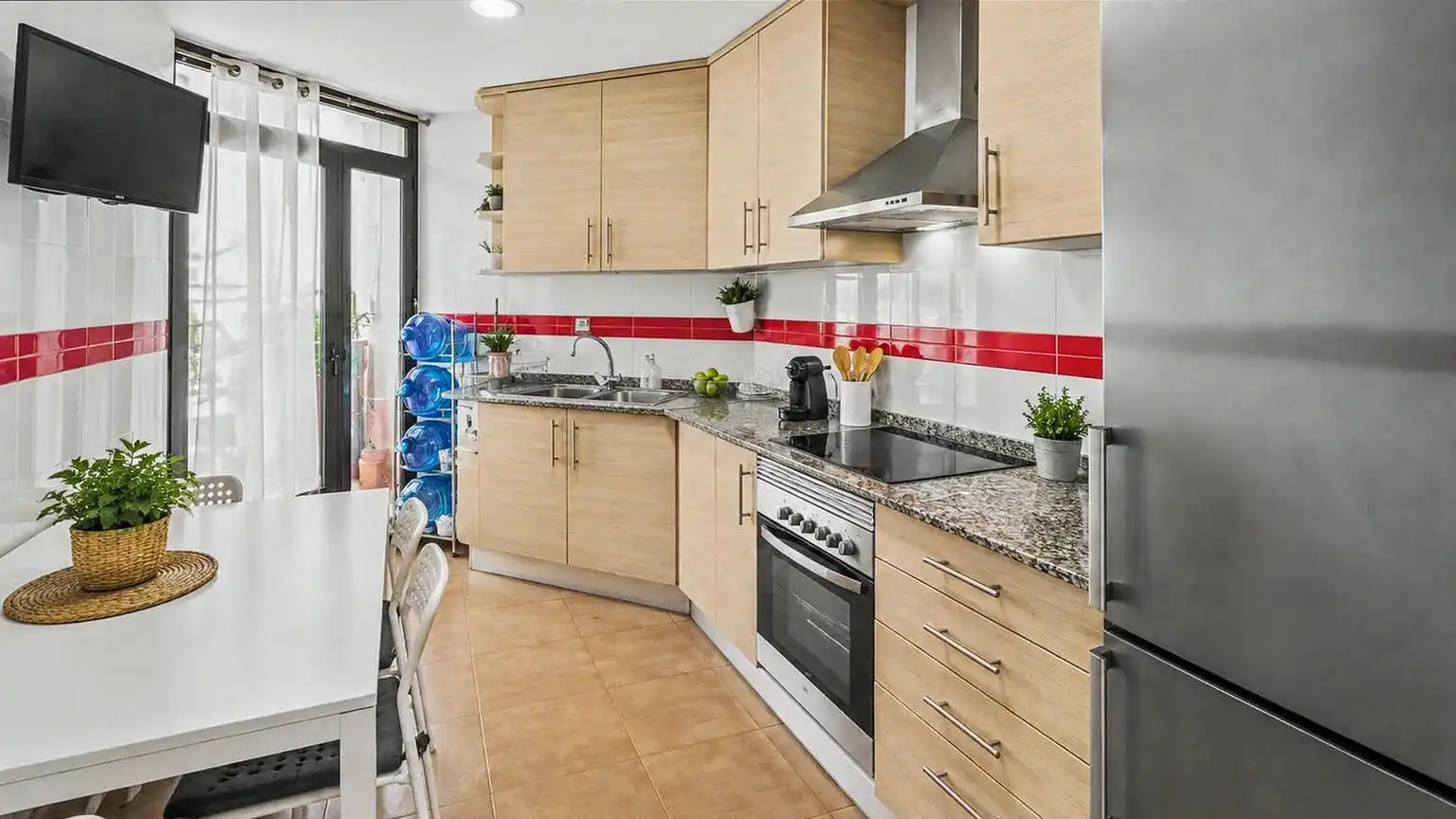 Kitchen of Flat for sale in Oliva  with Air Conditioner, Heating and Terrace