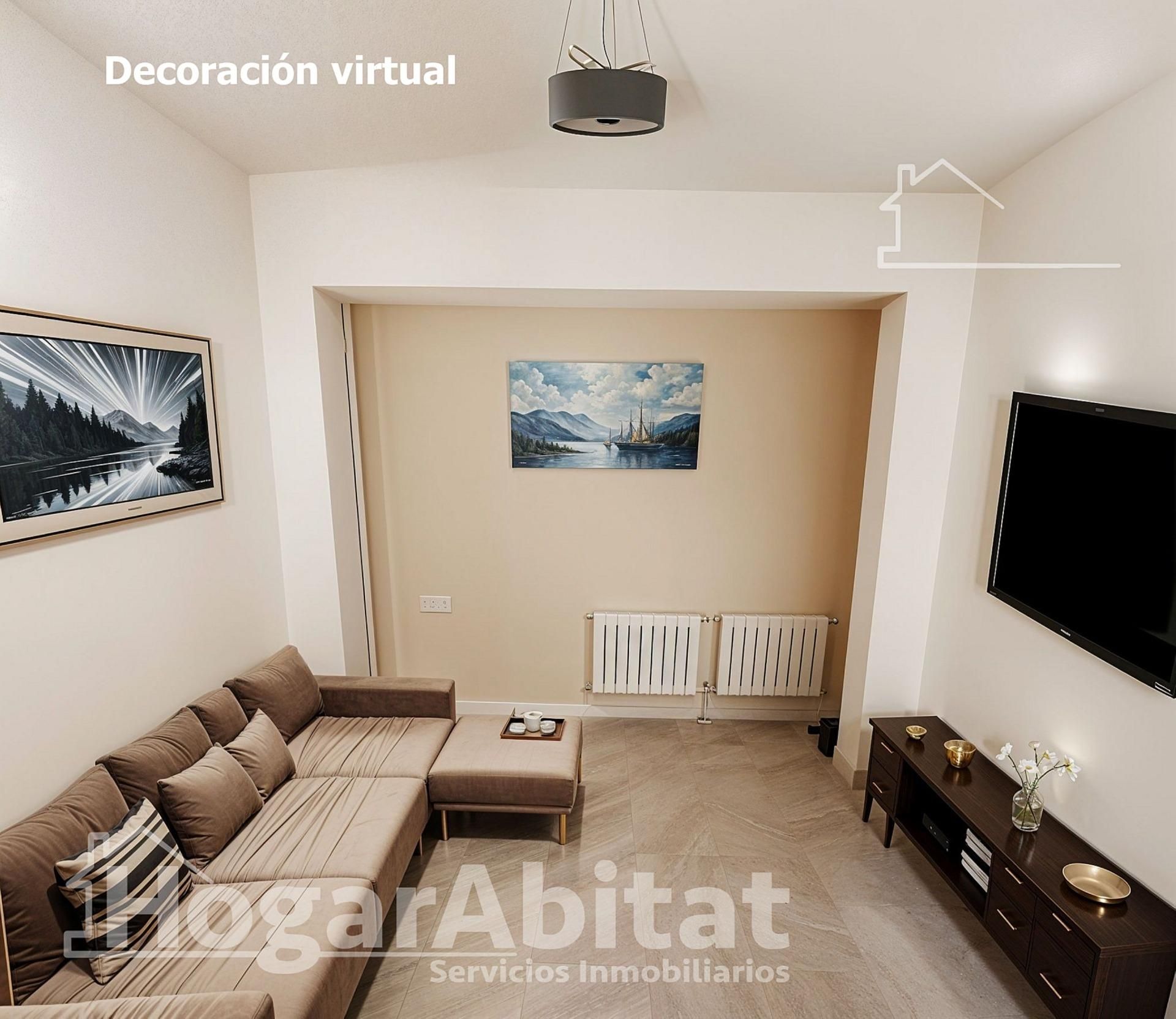 Living room of Flat for sale in  Valencia Capital  with Air Conditioner
