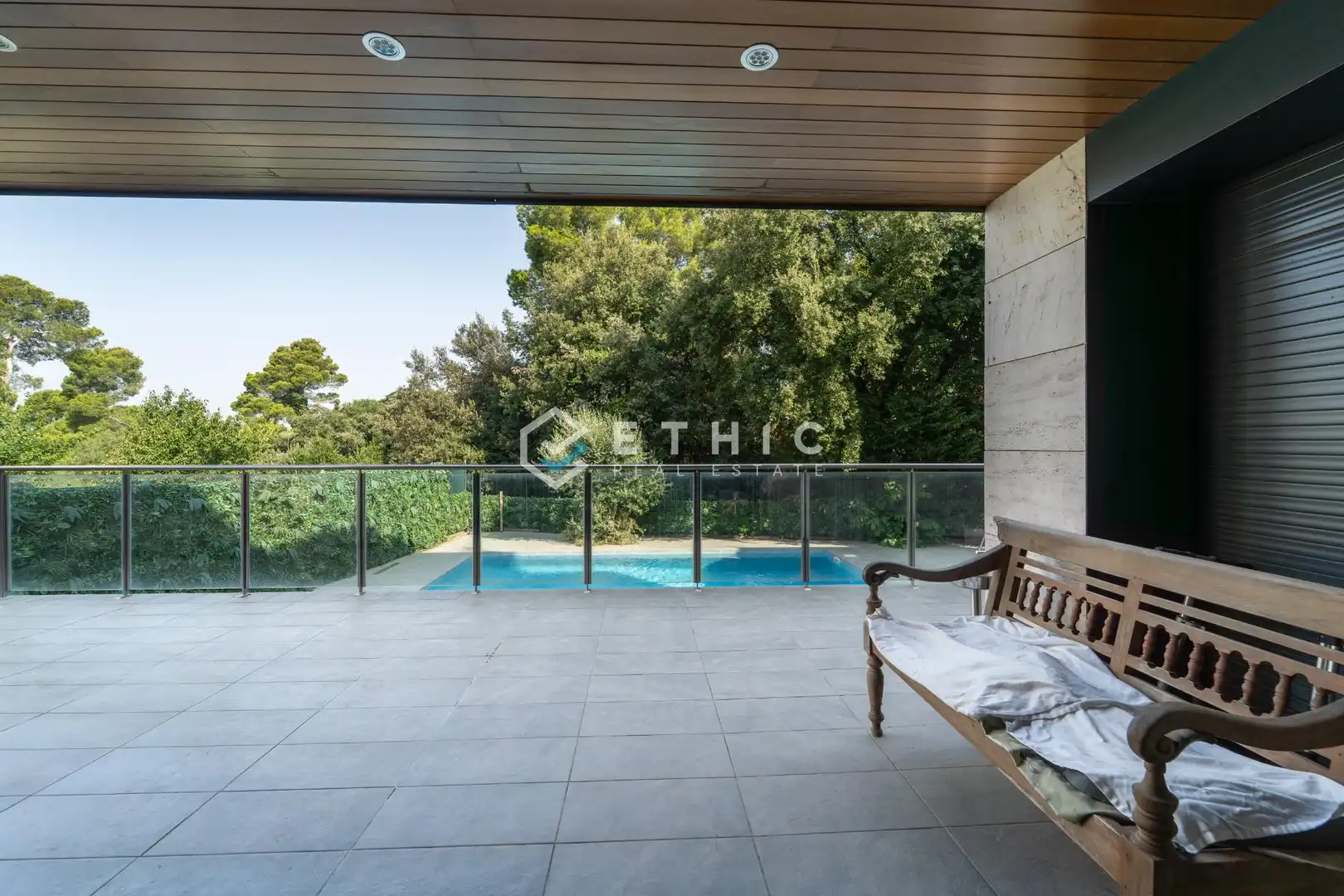 Terrassa de Casa o xalet en venda en Sant Cugat del Vallès amb Aire condicionat, Jardí privat i Terrassa