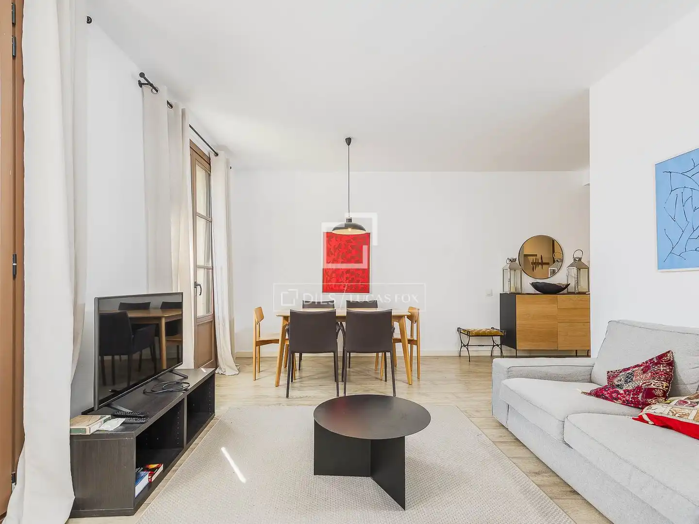 Sala de estar de Ático en venta en Barcelona con Aire acondicionado, Parquet y Terraza