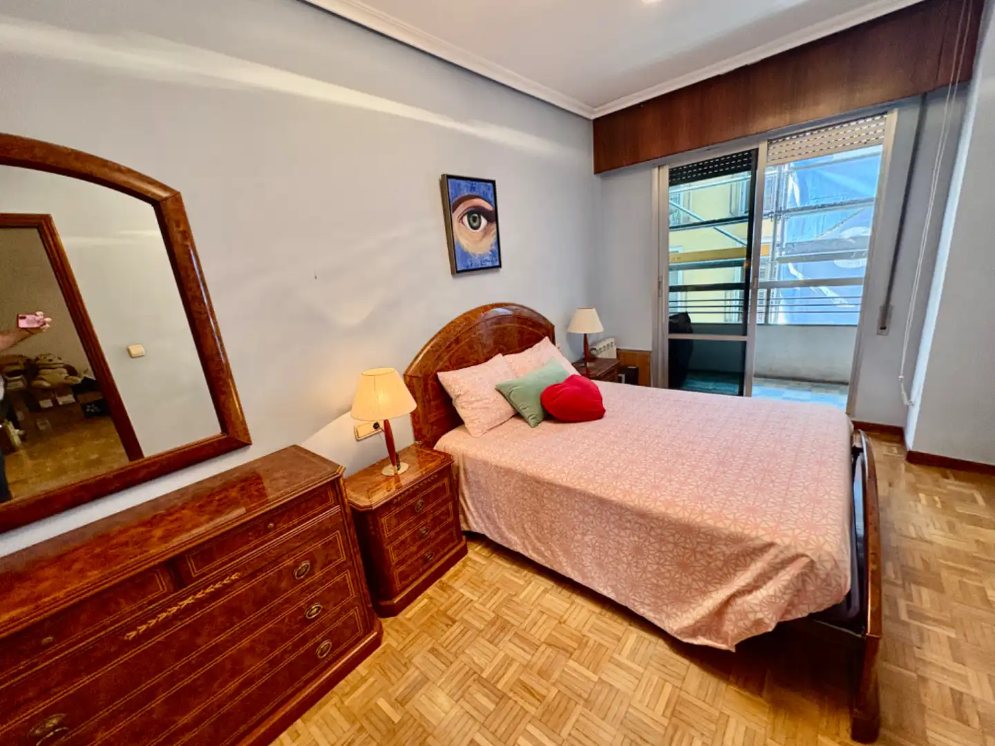 Schlafzimmer von Wohnung zum Verkauf in Valladolid mit Heizung, Parkett und Terrasse