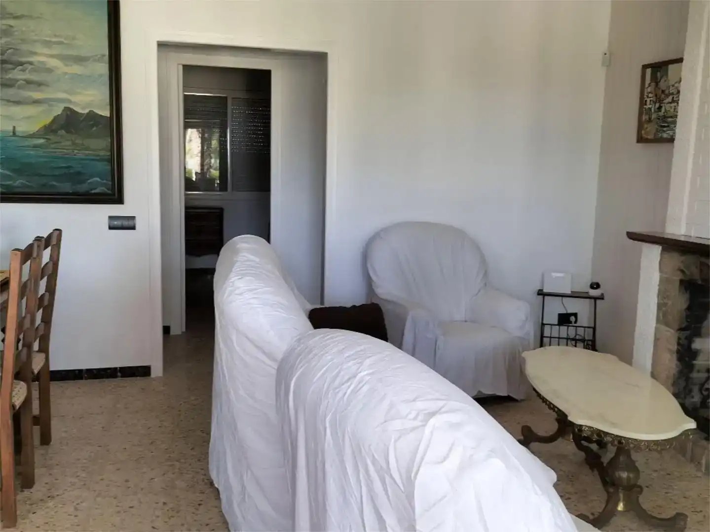 Sala d'estar de Casa o xalet en venda en Alcanar amb Aire condicionat i Piscina