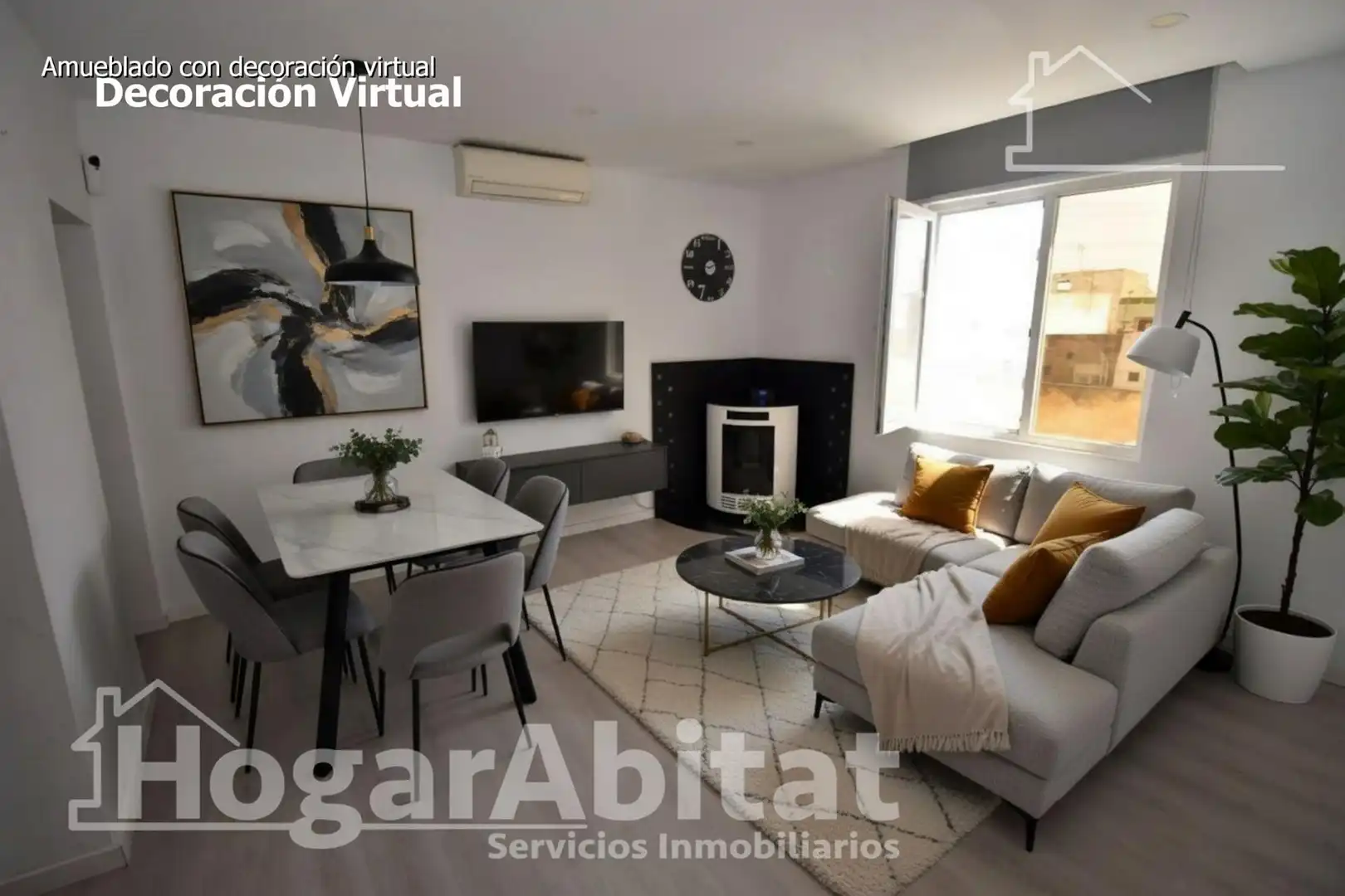 Sala d'estar de Pis en venda en Castellón de la Plana / Castelló de la Plana amb Aire condicionat i Terrassa