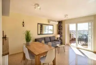Living room of Flat for sale in Empuriabrava  with Air Conditioner, Terrace and Furnished