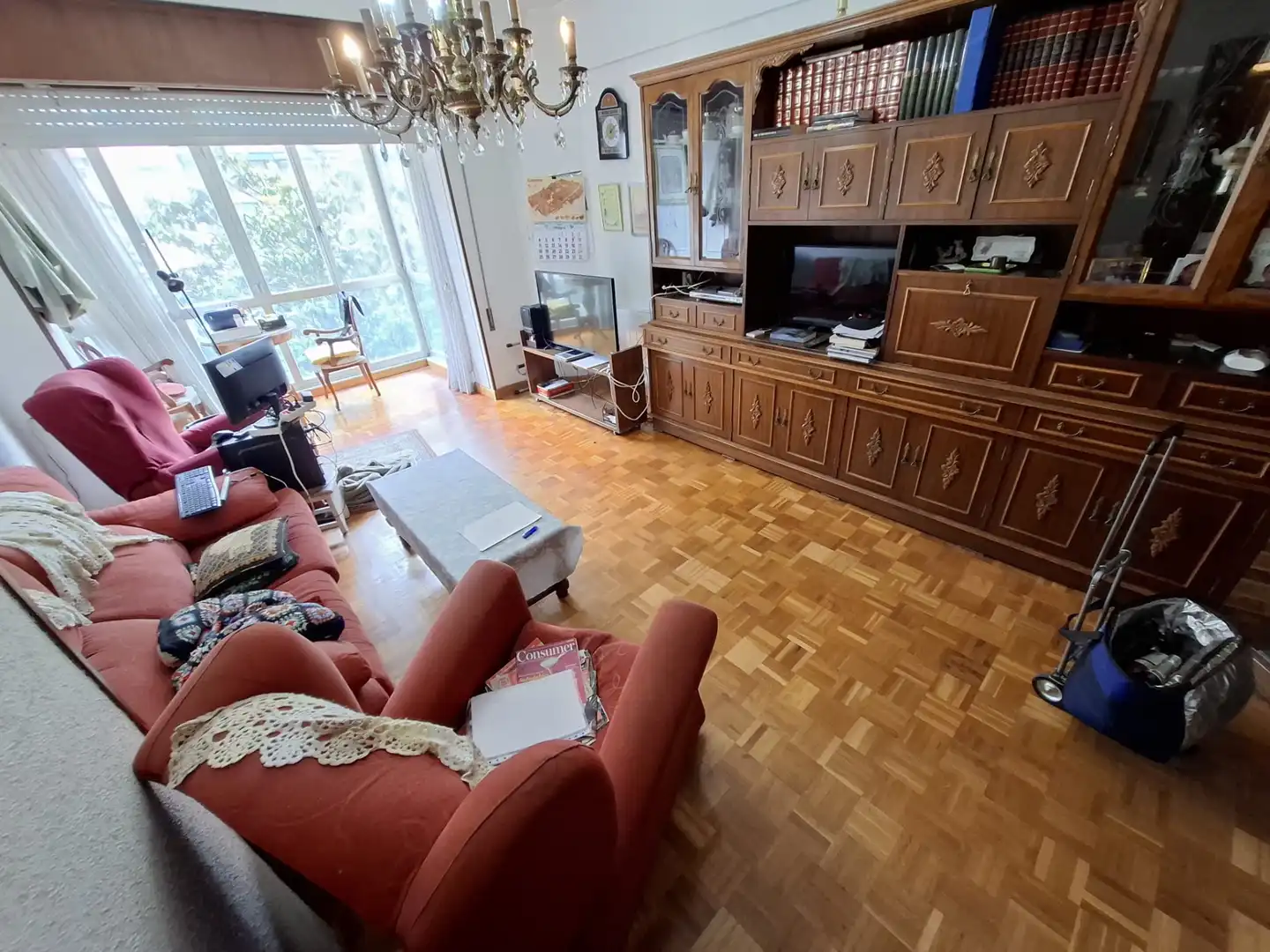 Sala de estar de Piso en venta en  Logroño con Calefacción, Parquet y Terraza