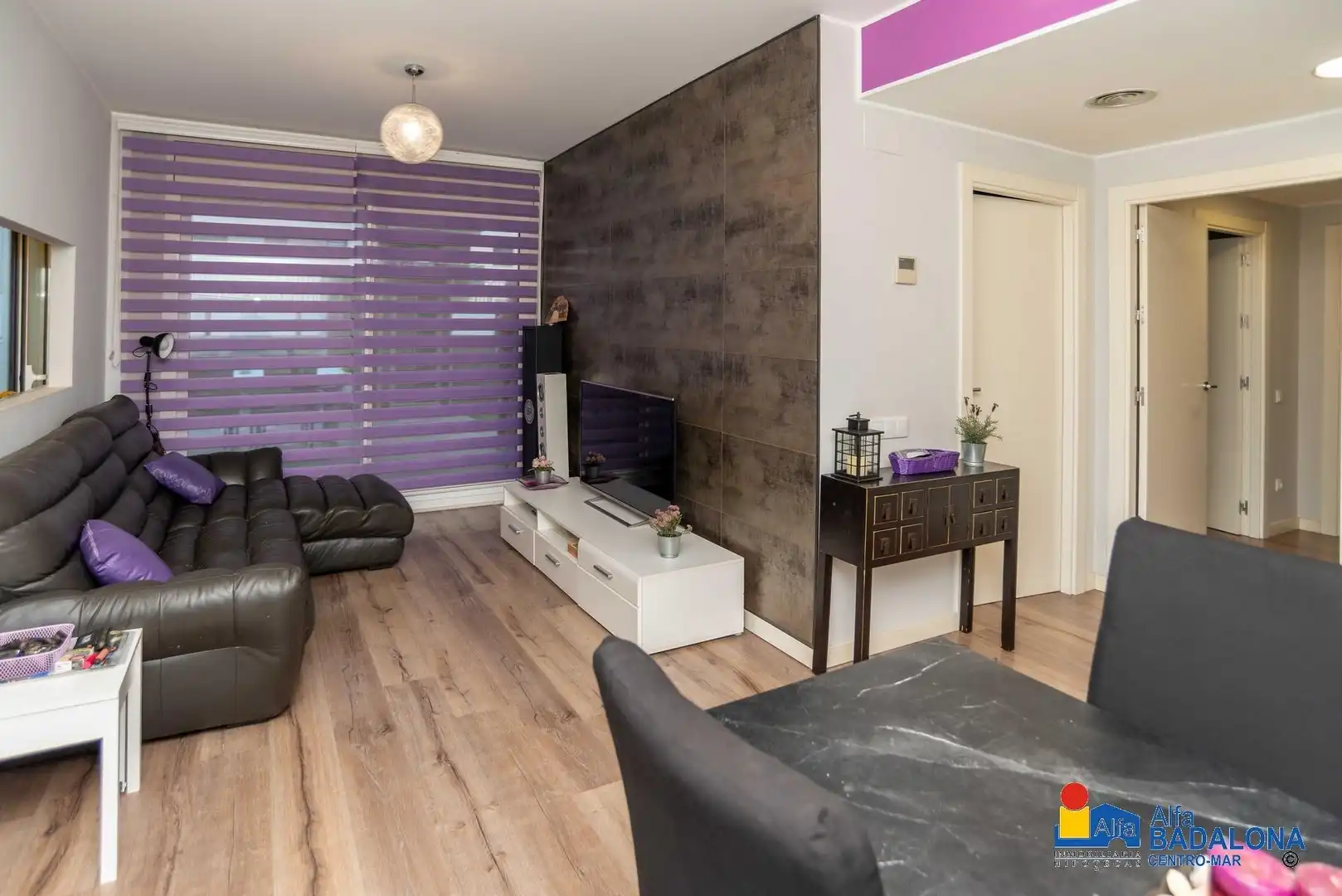 Sala de estar de Piso en venta en Badalona con Aire acondicionado, Calefacción y Jardín privado