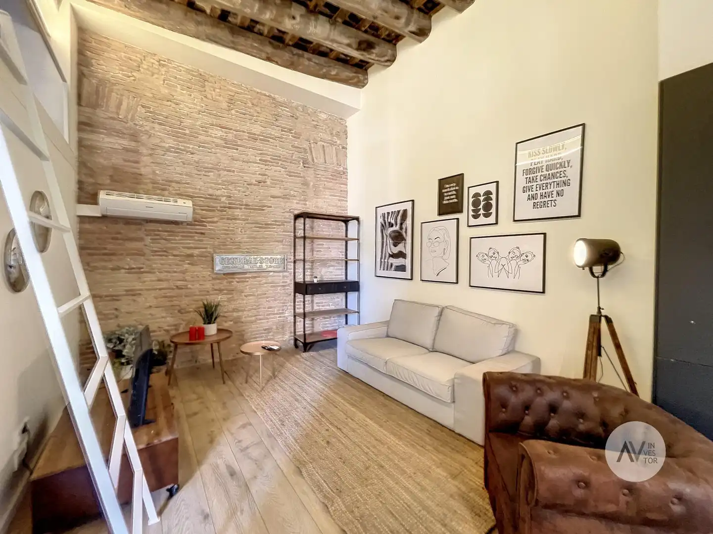 Sala de estar de Ático de alquiler en Barcelona con Aire acondicionado, Calefacción y Terraza