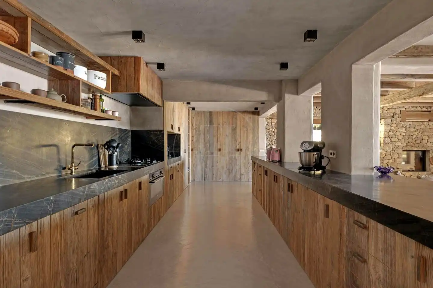 Küche von Haus oder Chalet zur Miete in Sant Josep de sa Talaia mit Klimaanlage, Privatgarten und Schwimmbad