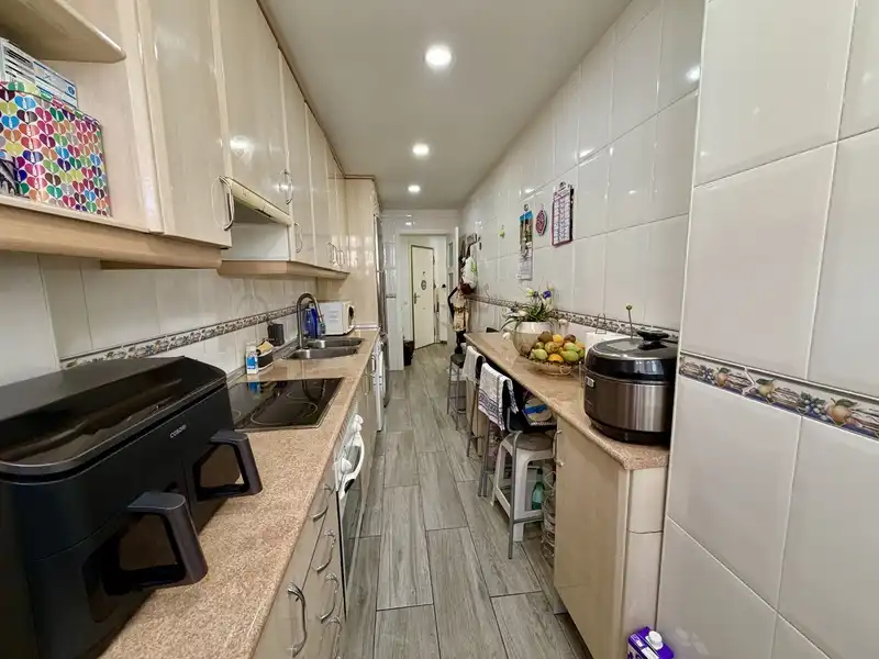 Kitchen of Flat for sale in Madrid  with Heating, Terrace and Storage room