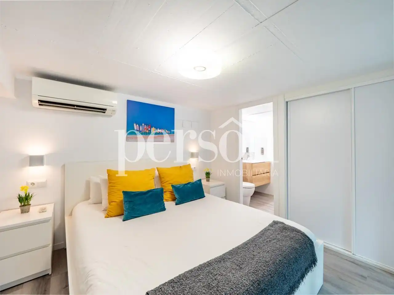 Dormitori de Loft de lloguer en Valencia amb Aire condicionat, Calefacció i Terrassa