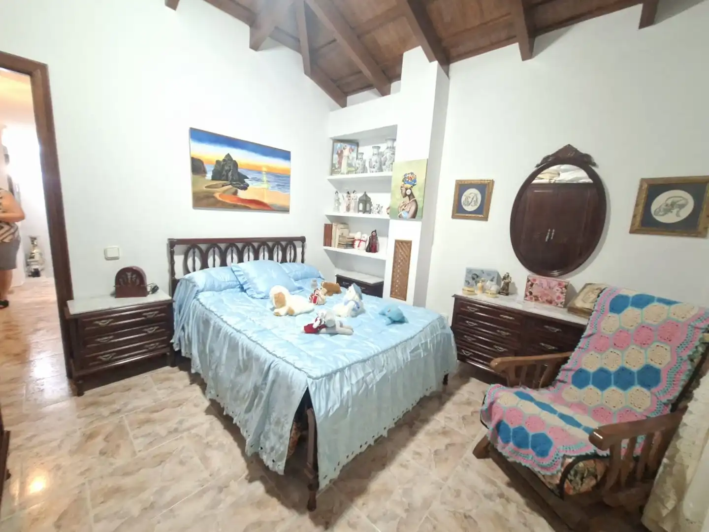 Dormitori de Casa o xalet en venda en San Roque amb Aire condicionat, Calefacció i Jardí privat