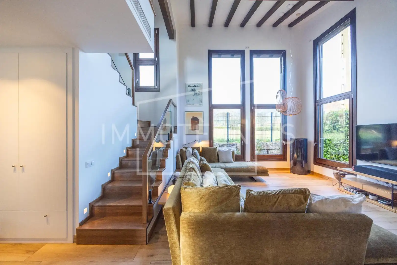 Sala d'estar de Casa o xalet en venda en Sant Esteve de Palautordera amb Aire condicionat, Jardí privat i Piscina
