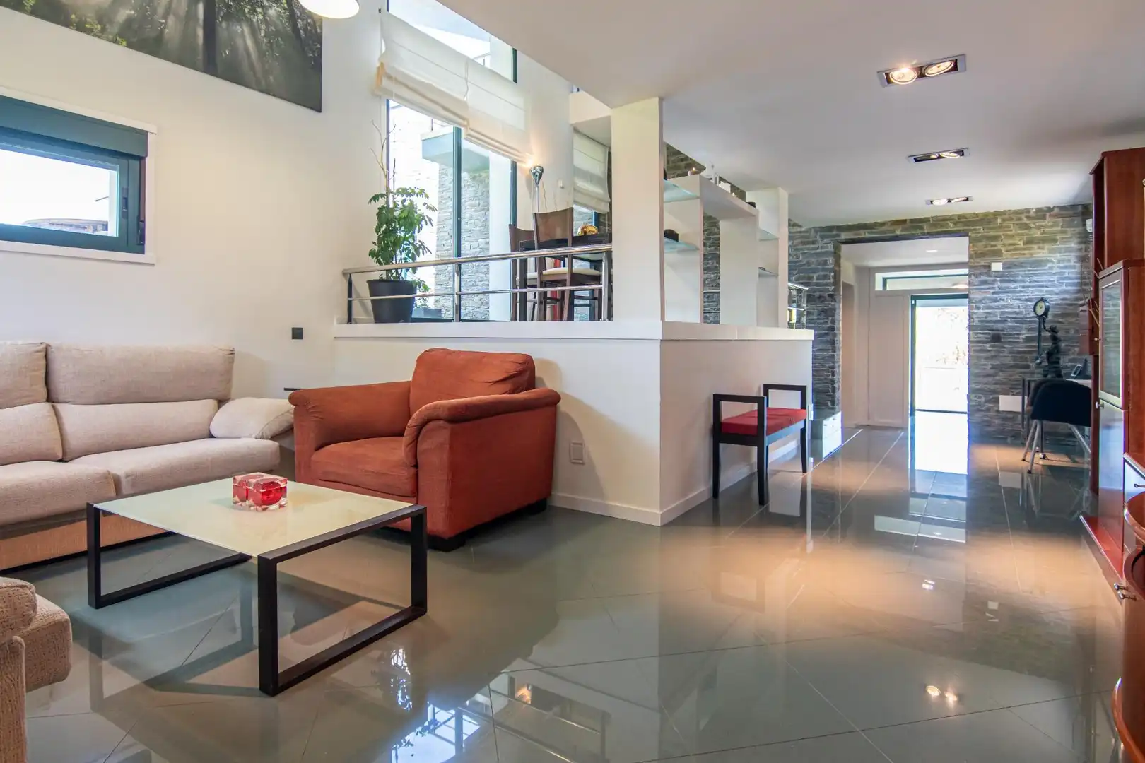 Living room of Houses for sale in Bergondo  with Private garden, Storage room and Balcony