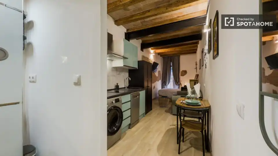 Kitchen of Flat for rent in  Barcelona Capital  with Air Conditioner, Heating and Furnished