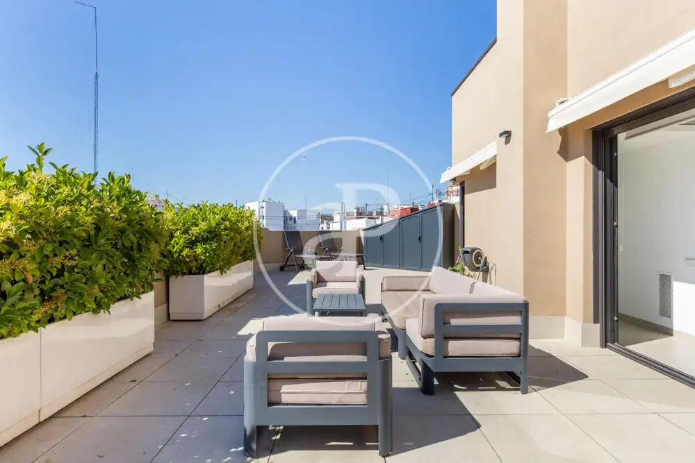 Terrace of Attic for rent in Valencia  with Air Conditioner, Heating and Terrace