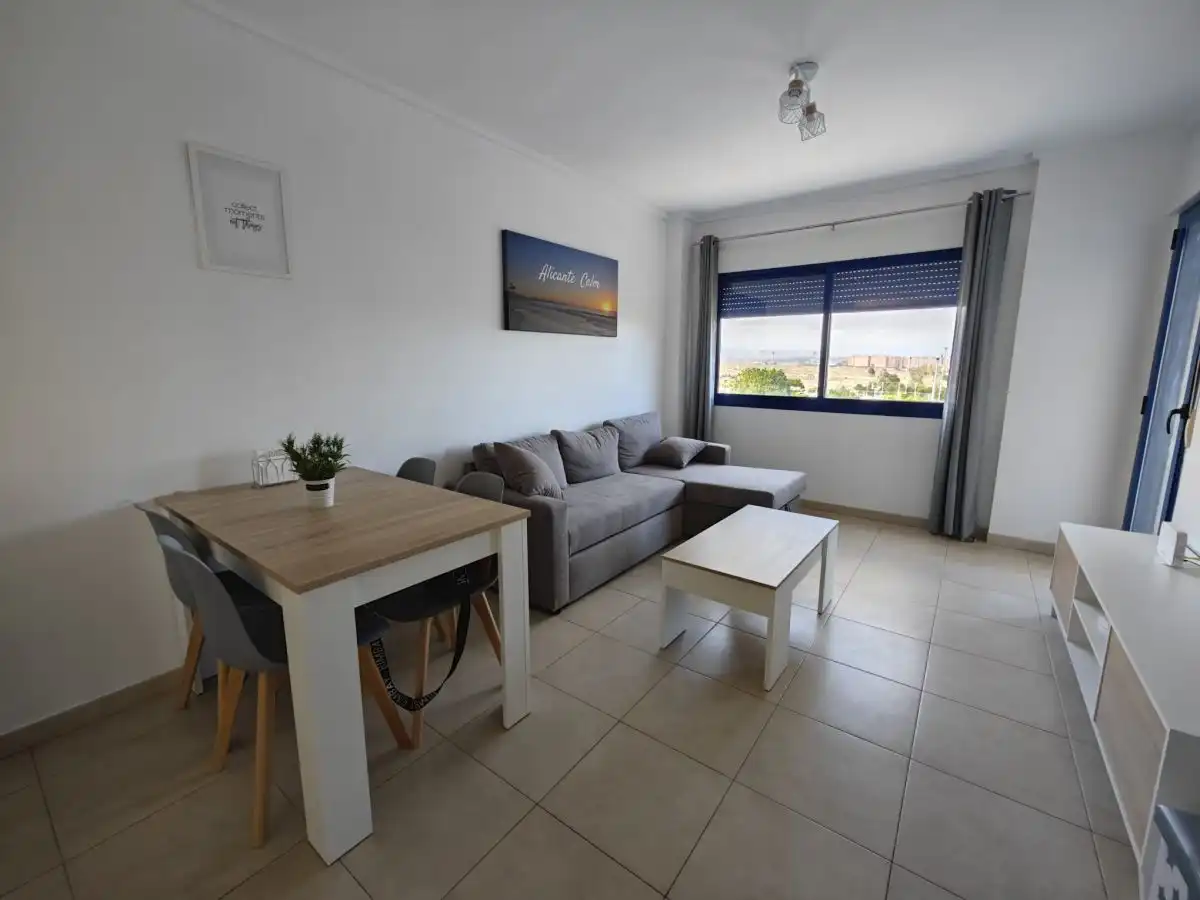 Sala d'estar de Pis de lloguer en Alicante / Alacant amb Aire condicionat, Calefacció i Terrassa