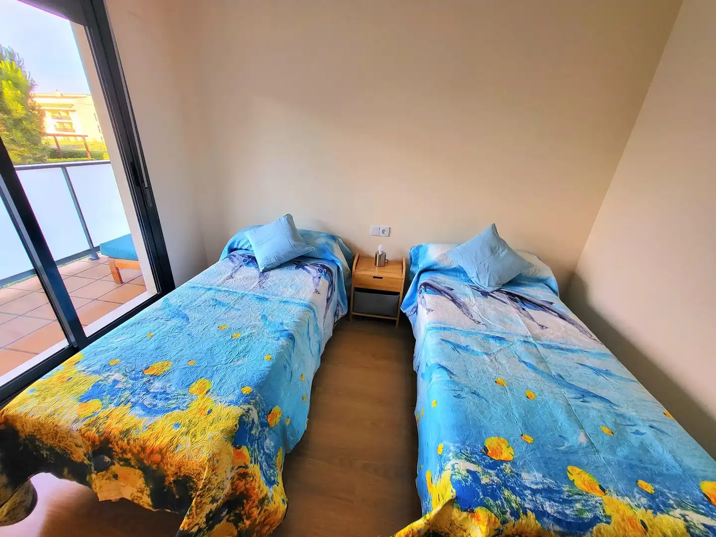 Schlafzimmer von Wohnungen zur Miete in San Jorge / Sant Jordi mit Klimaanlage, Heizung und Parkett