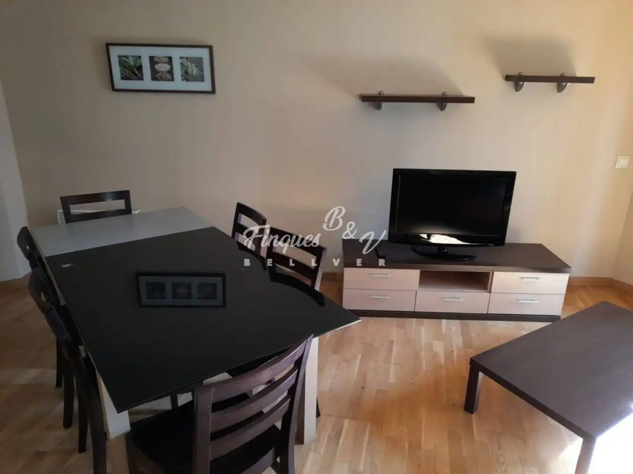 Wohnzimmer von Wohnung zur Miete in Bellver de Cerdanya mit Heizung, Parkett und Möbliert