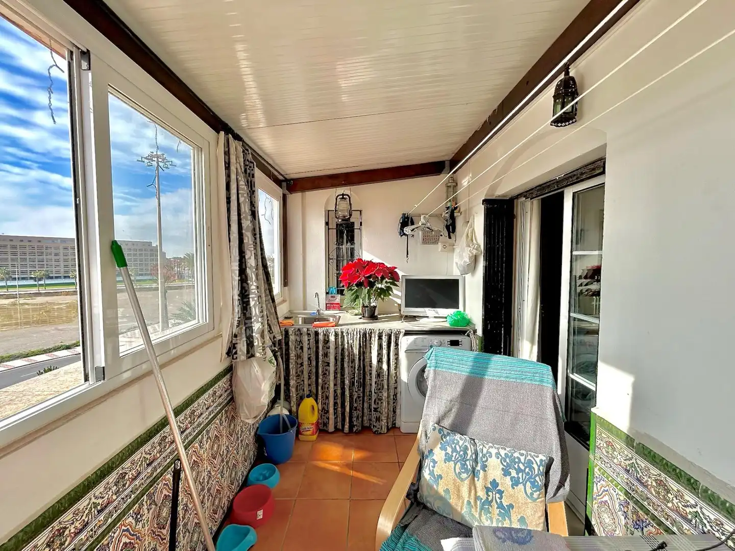 Balcony of Attic for sale in Roquetas de Mar  with Private garden, Terrace and Furnished