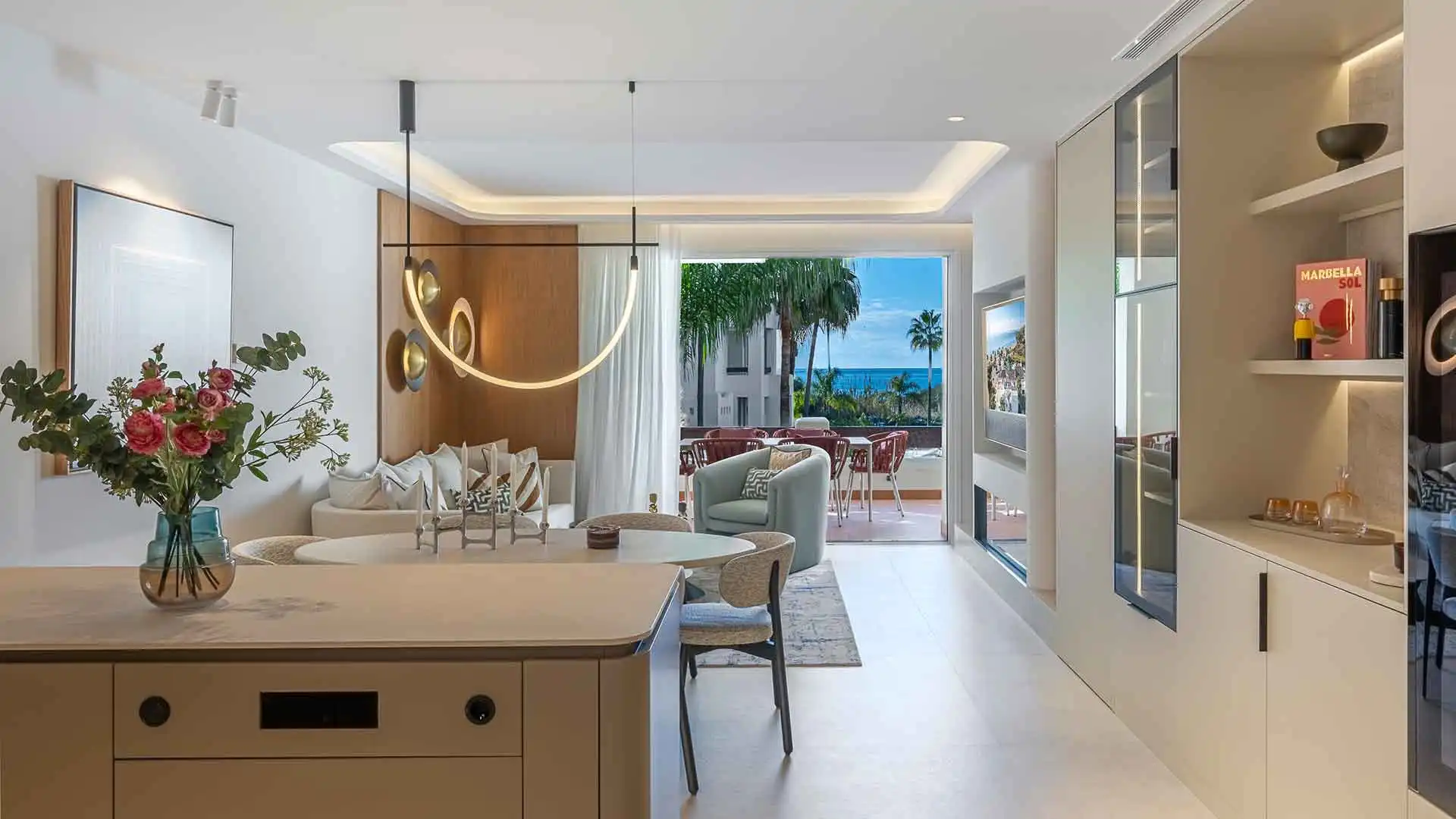 Wohnzimmer von Wohnungen zum Verkauf in Estepona mit Terrasse, Abstellraum und Schwimmbad