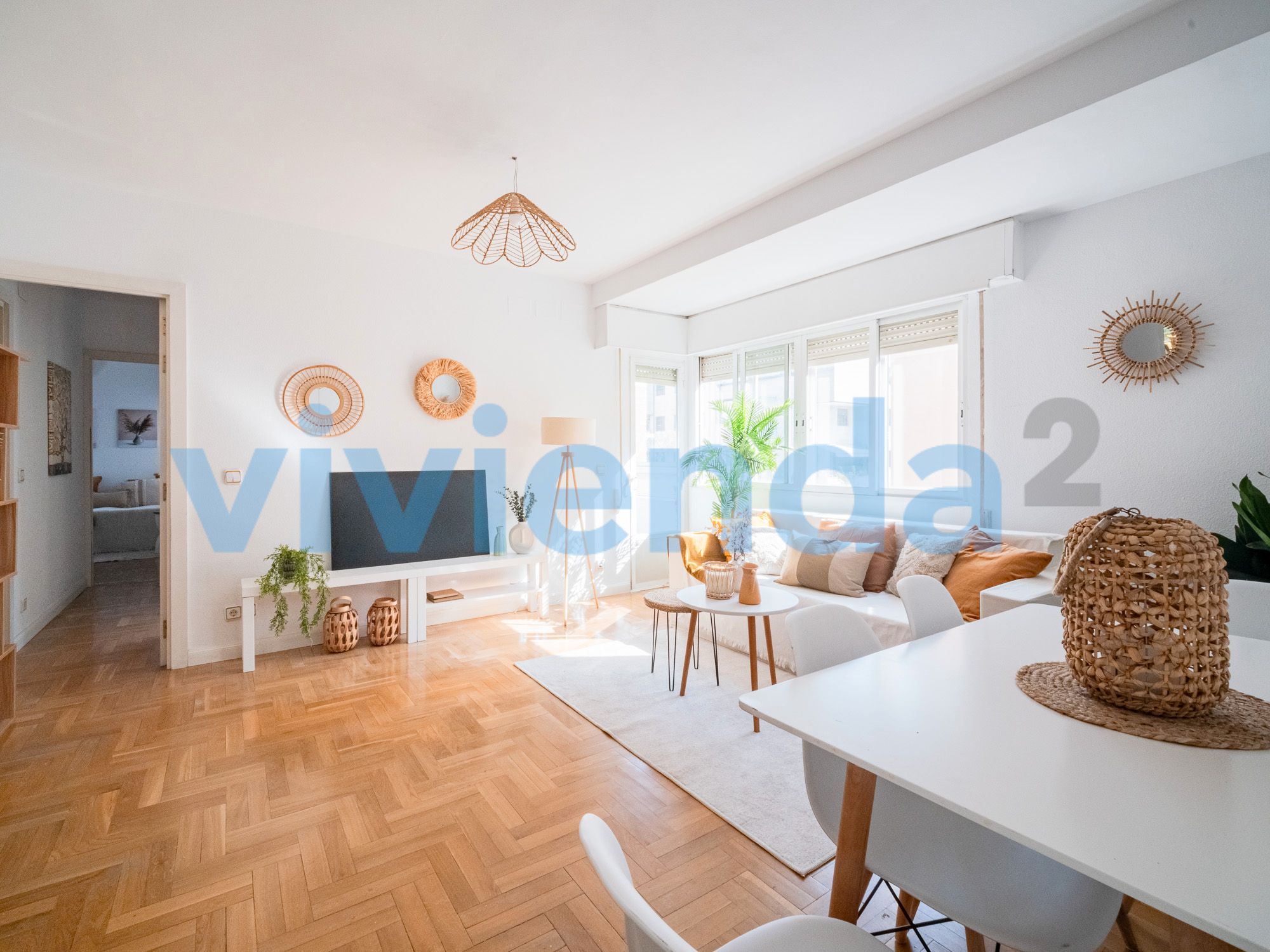 Living room of Flat for sale in  Madrid Capital  with Heating and Terrace