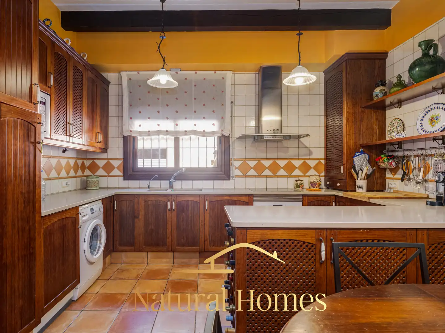 Cuina de Casa adosada en venda en Sant Andreu de Llavaneres amb Calefacció, Jardí privat i Parquet
