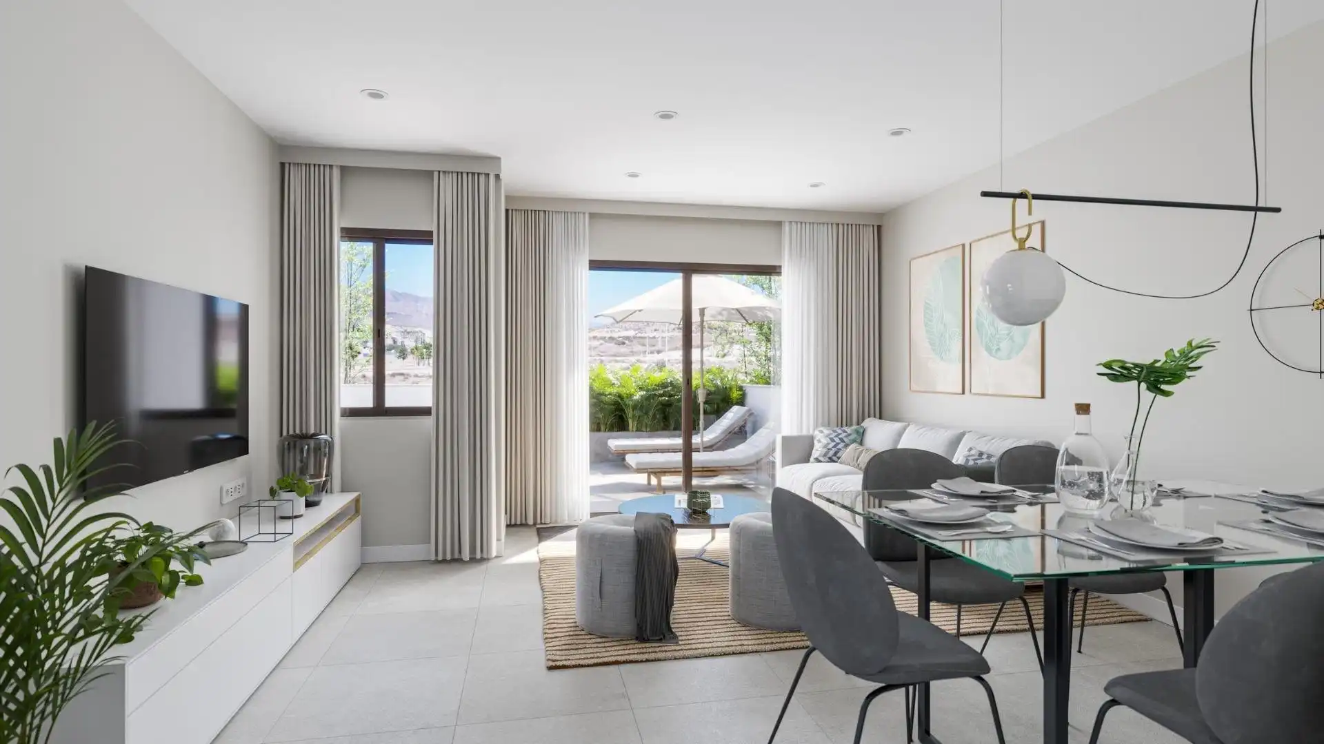 Sala de estar de Casa o chalet en venta en Mazarrón con Aire acondicionado, Jardín privado y Terraza