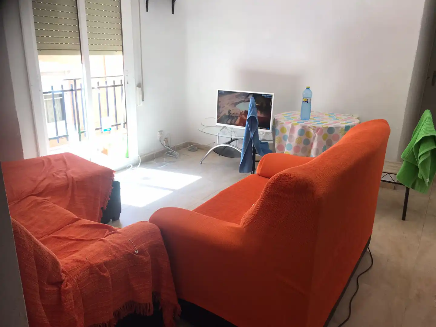 Living room of Flat for rent in Murcia  with Air Conditioner and Furnished