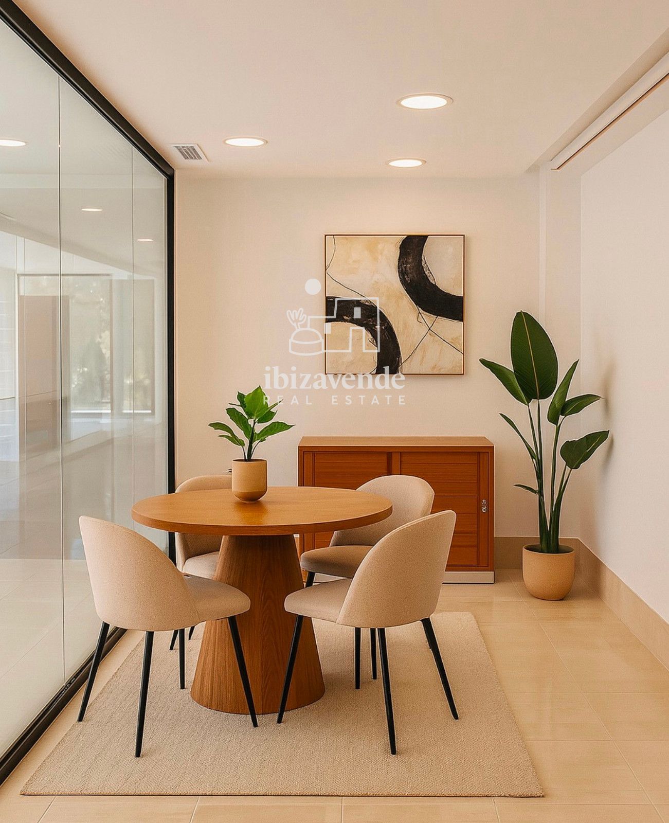 Menjador de Oficina de lloguer en Sant Josep de sa Talaia amb Terrassa