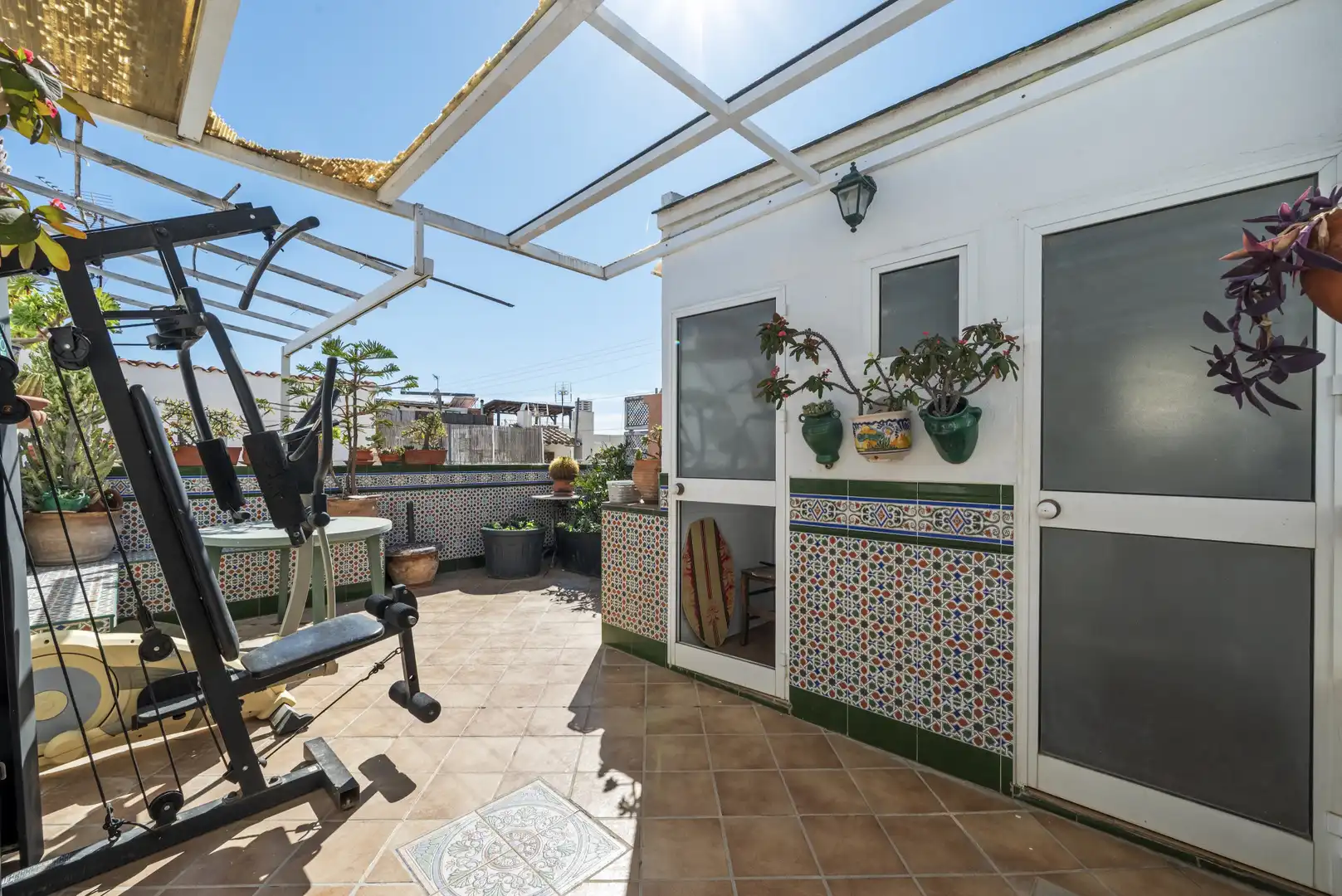 Terrassa de Casa adosada en venda en Mijas amb Aire condicionat, Traster i Moblat