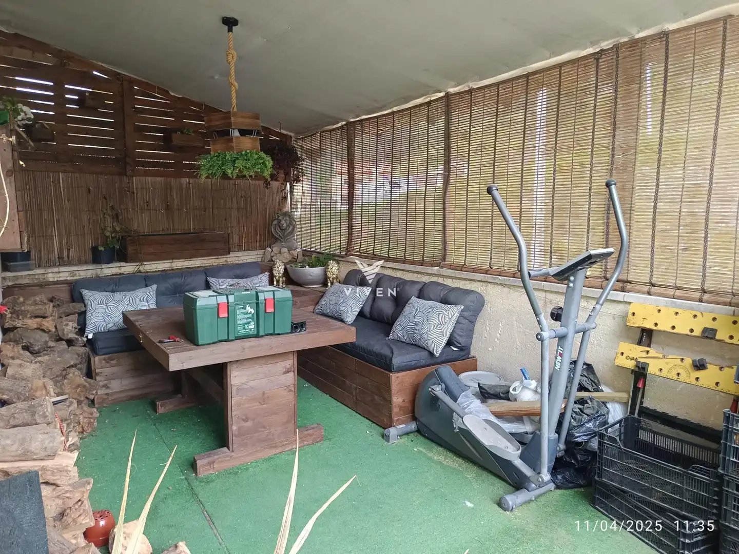 Terrasse von Einfamilien-Reihenhaus zum Verkauf in Olivella mit Heizung, Privatgarten und Terrasse