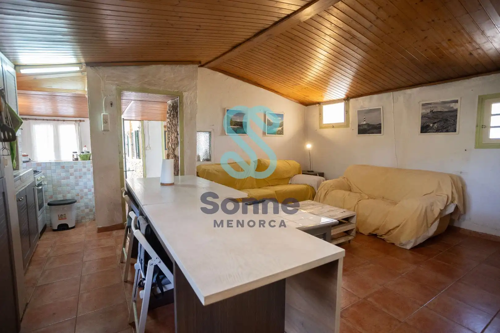 Sala d'estar de Casa o xalet en venda en Ferreries amb Jardí privat, Terrassa i Piscina