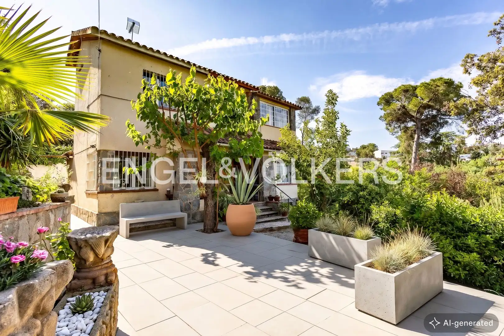 Terrassa de Casa o xalet en venda en Sant Cugat del Vallès amb Calefacció, Jardí privat i Parquet