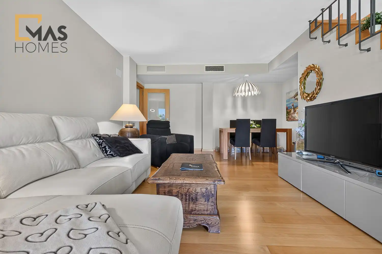 Sala d'estar de Àtic en venda en Sant Cugat del Vallès amb Aire condicionat, Calefacció i Terrassa