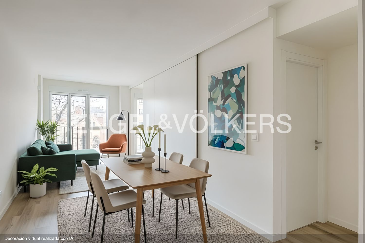 Dining room of Flat for rent in  Madrid Capital  with Air Conditioner, Heating and Private garden