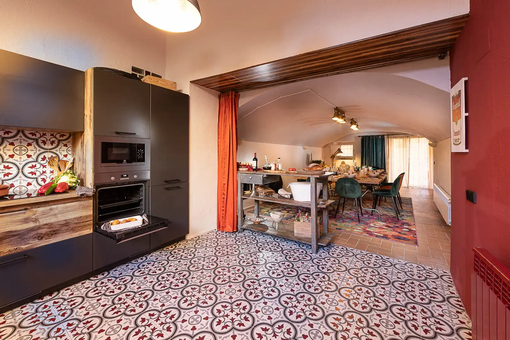 Cocina de Finca rústica en venta en Cistella con Aire acondicionado, Calefacción y Jardín privado