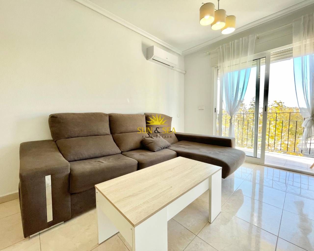 Living room of Flat to rent in Pilar de la Horadada  with Air Conditioner, Heating and Furnished