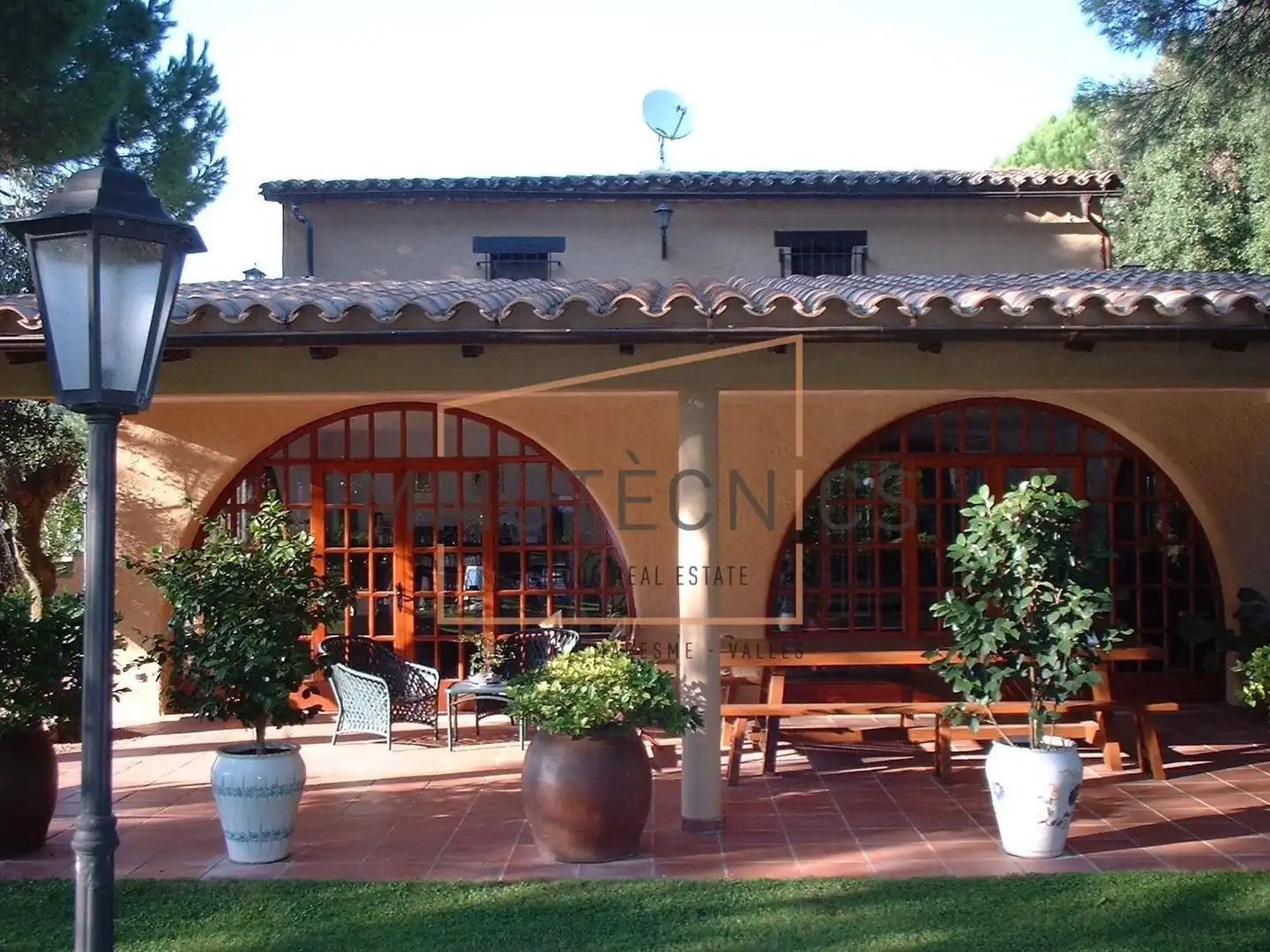Terrassa de Finca rústica en venda en Sant Iscle de Vallalta amb Calefacció, Jardí privat i Piscina