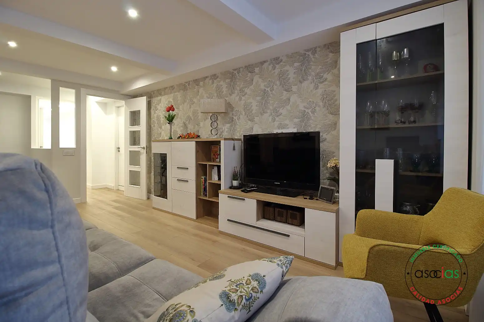 Living room of Flat for sale in Gijón   with Heating and Parquet flooring