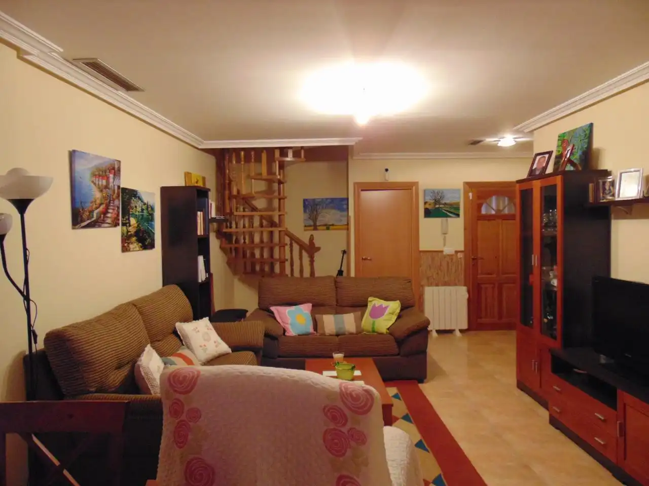 Sala de estar de Casa o chalet en venta en Tauste con Aire acondicionado, Terraza y Balcón