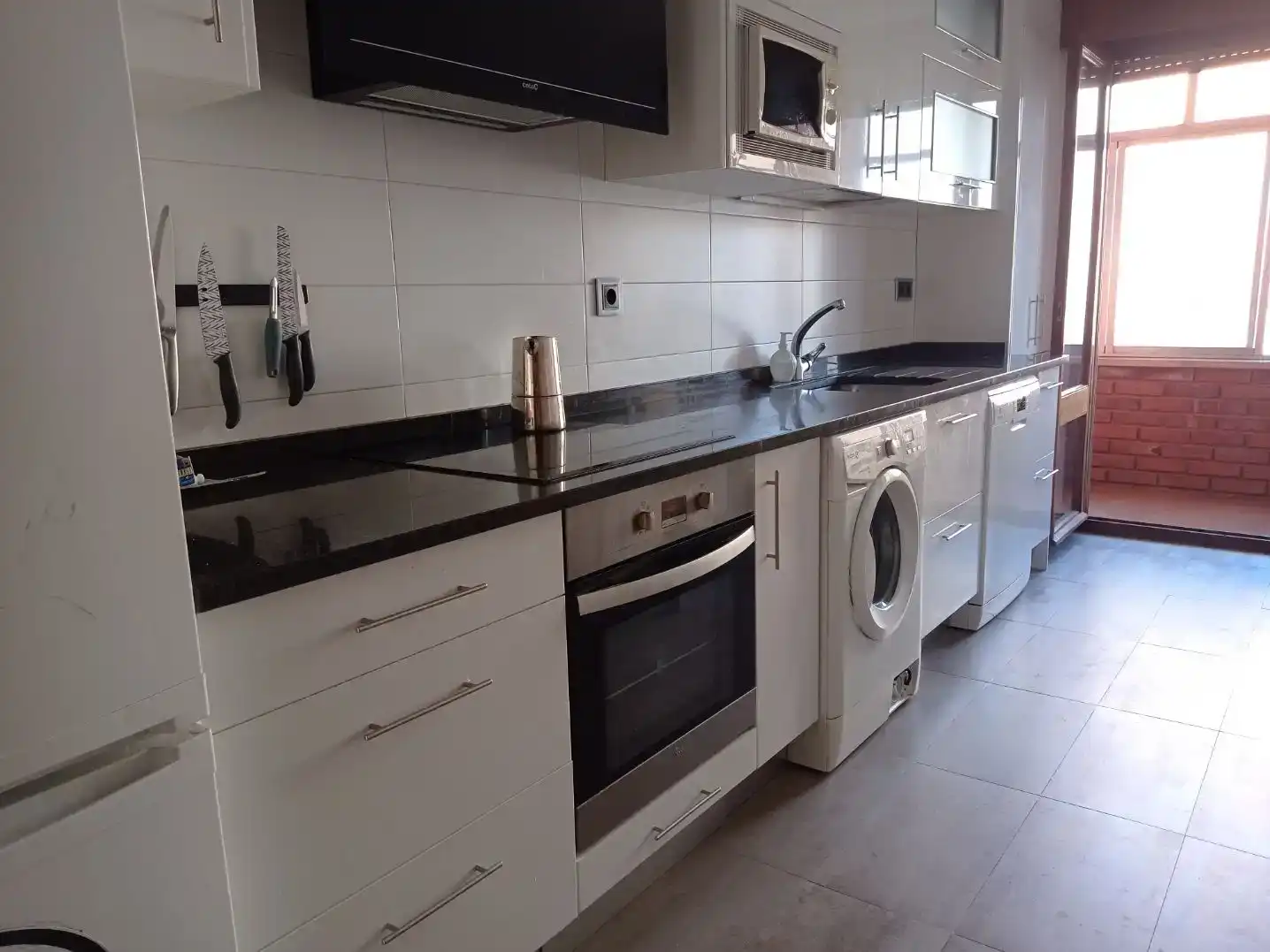 Küche von Wohnung zur Miete in Calahorra mit Klimaanlage, Parkett und Möbliert