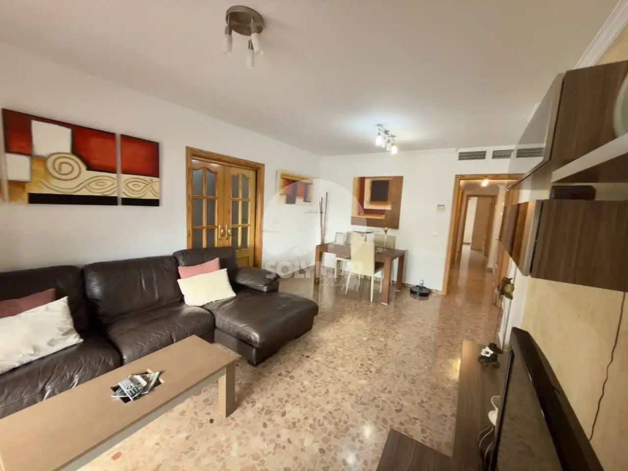Wohnzimmer von Wohnung zur Miete in Algarrobo mit Klimaanlage, Heizung und Möbliert