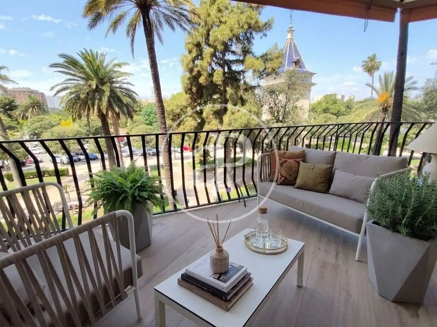 Terrace of Flat for rent in Valencia  with Heating, Furnished and Balcony