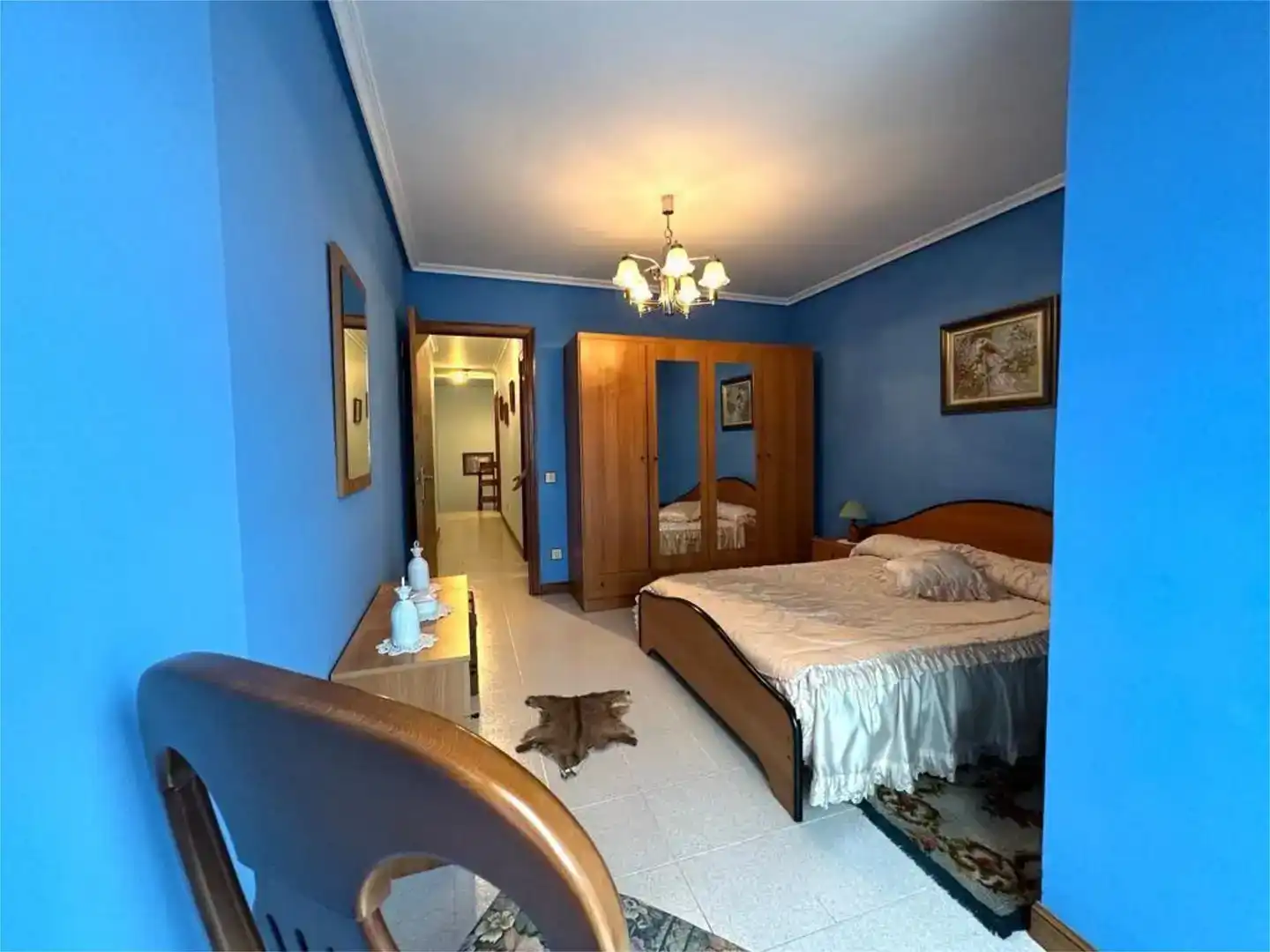 Schlafzimmer von Wohnung zur Miete in Noja mit Klimaanlage und Balkon