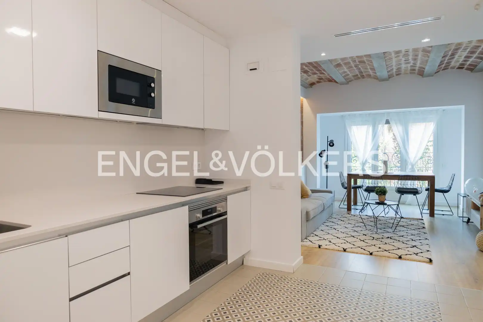 Küche von Wohnung zum Verkauf in Barcelona mit Klimaanlage, Heizung und Parkett
