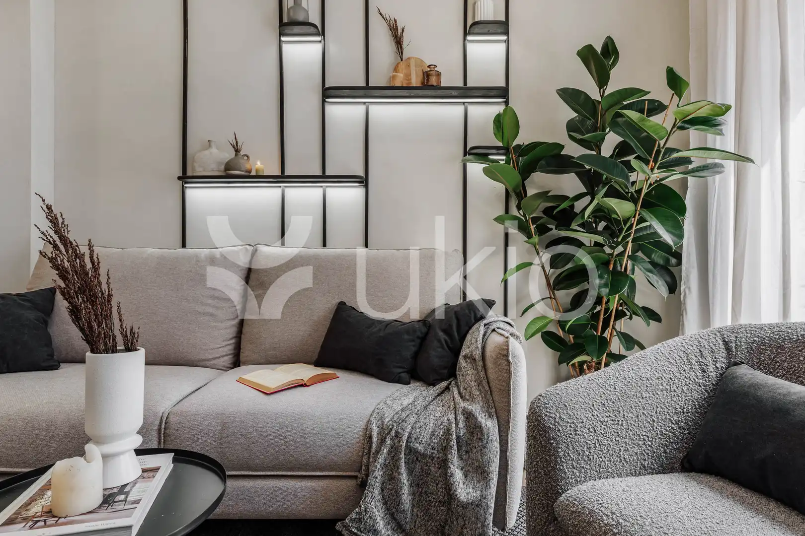 Sala d'estar de Apartament de lloguer en Barcelona amb Aire condicionat, Calefacció i Moblat