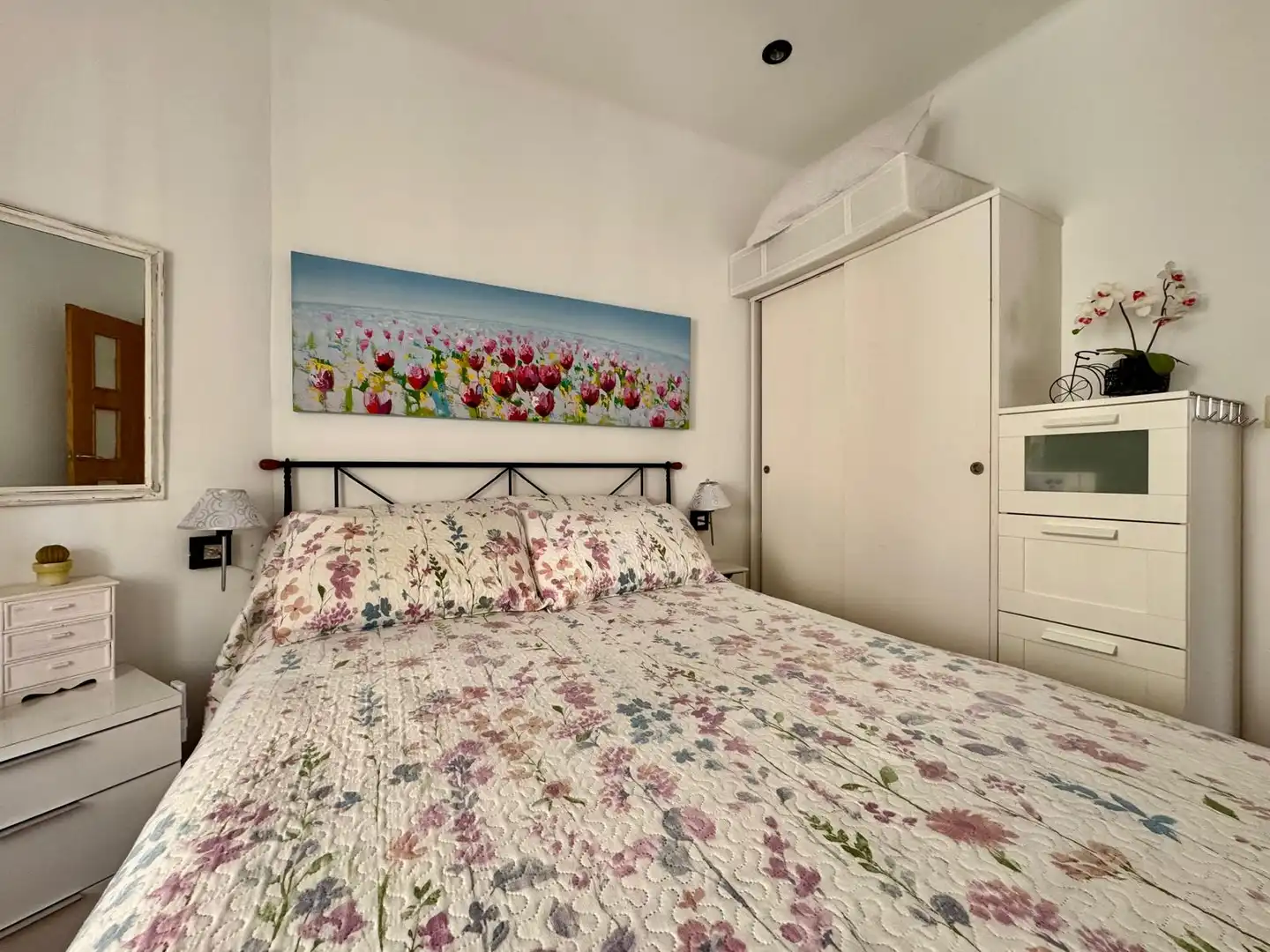 Schlafzimmer von Wohnung zur Miete in Palamós mit Klimaanlage, Terrasse und Möbliert