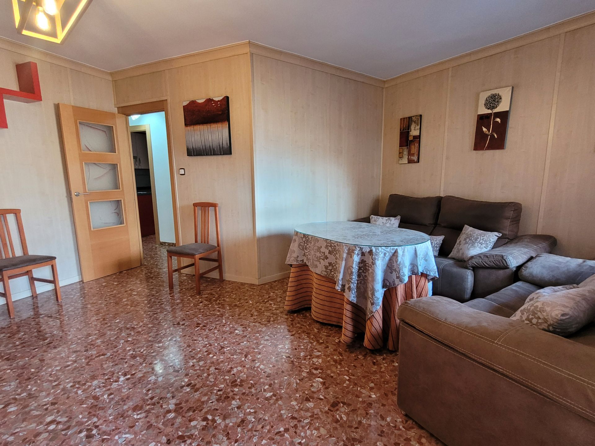 Living room of Flat for rent in Maracena  with Air Conditioner, Furnished and Oven